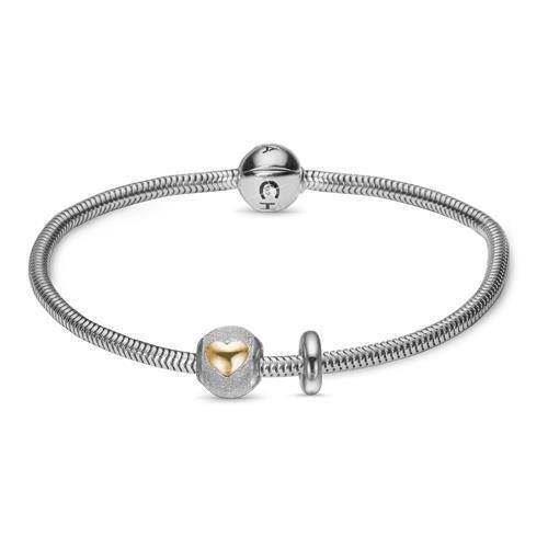 Image of Valentines sølv armbånd med sølv charm fra Christina Watches